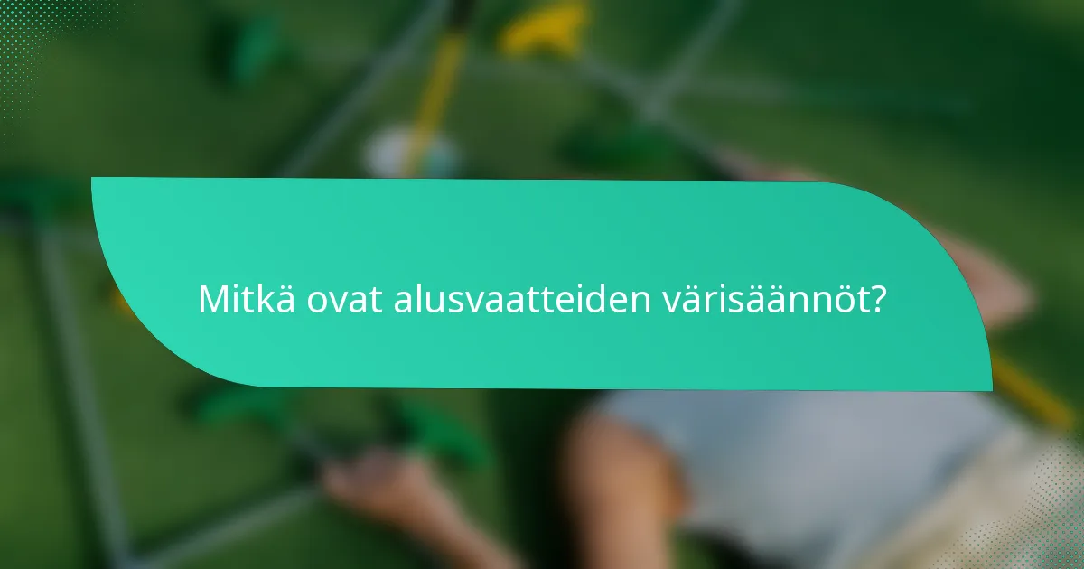 Mitkä ovat alusvaatteiden värisäännöt?